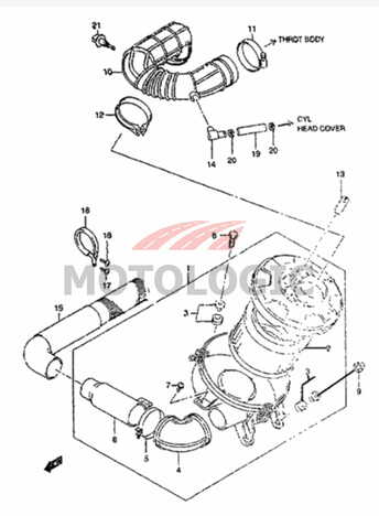 AIR CLEANER HOSE SUZUKI SAMURAI SERIES