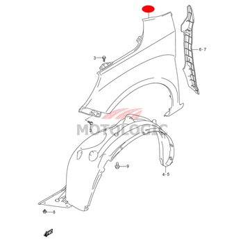 FRONT FENDER LEFT SUZUKI IGNIS SERIES