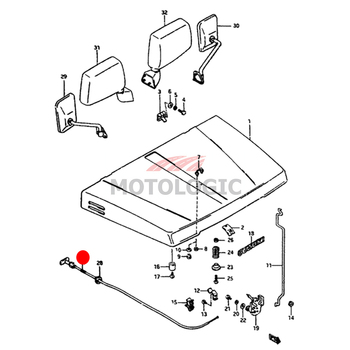 HOOD LOCK CABLE SUZUKI SAMURAI SERIES