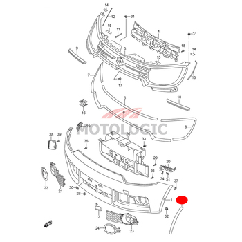 FRONT BUMPER SIDE EXTENSION RH SUZUKI IGNIS SERIES