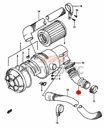 AIR CLEANER OUTLET HOSE SUZUKI SAMURAI SERIES