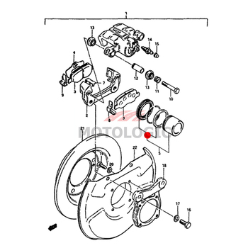 PISTON SEAL SET BRAKE CALIPER SUZUKI SAMURAI SERIES