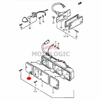 BACKUP LIGHT LENS RIGHT SUZUKI SAMURAI SERIES