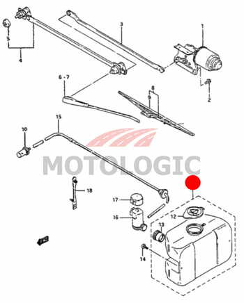 WASHER TANK SUZUKI SAMURAI SERIES