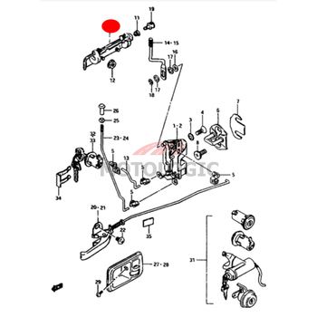 OUTER HANDLE LEFT SUZUKI CARRY SERIES