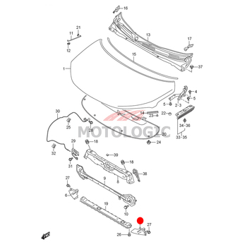 FRONT BUMPER LOWER ABSORBER LH SUZUKI SERIES