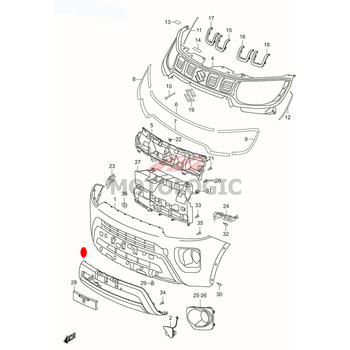 FRONT BUMPER LOWER GARNISH SUZUKI IGNIS SERIES