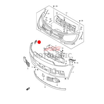 FRONT BUMPER HOLDER RH SUZUKI SERIES