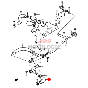 RADIATOR OUTLET HOSE SUZUKI VITARA SERIES