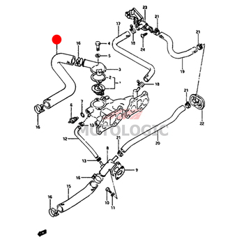 RADIATOR INLET HOSE SUZUKI SAMURAI SERIES