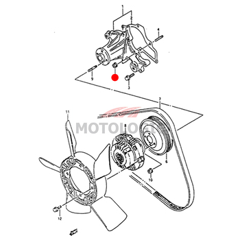 WATER PUMP NUT SUZUKI JIMNY SERIES