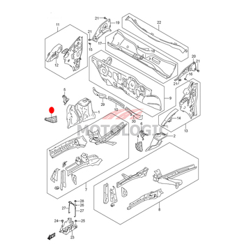 FRONT FENDER LOWER BRACKET RH SUZUKI IGNIS SERIES