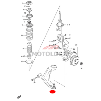 FRONT SUSPENSION ARM LH SUZUKI IGNIS SERIES