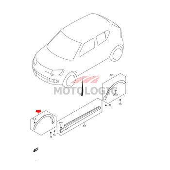 FRONT FENDER SPLASH GUARD RH SUZUKI IGNIS SERIES