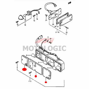 REAR LAMP LENS SET SUZUKI SAMURAI SERIES