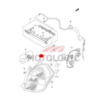 LAMP REAR COMBINATION LEFT SUZUKI CELERIO SERIES