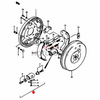 BRAKE SHOE ANCHOR SUZUKI SAMURAI SERIES