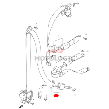 SEAT BELT FRONT LEFT SUZUKI IGNIS SERIES