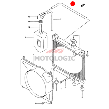 HOSE RADIATOR TO TANK SUZUKI VITARA SERIES