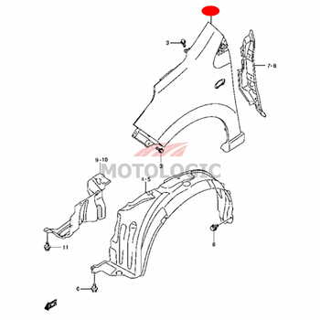 FRONT FENDER PANEL RIGHT SUZUKI ALTO SERIES