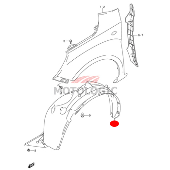 FRONT FENDER LINING RH SUZUKI IGNIS SERIES