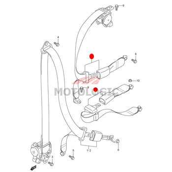 SEAT BELT REAR SUZUKI IGNIS SERIES