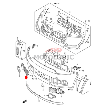 FRONT FOG LAMP BEZEL RIGHT SUZUKI IGNIS SERIES