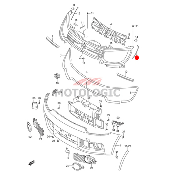 RADIATOR GRILLE PROTECTOR LH SUZUKI IGNIS SERIES