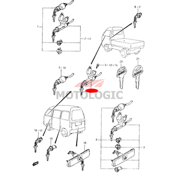 IGNITION & STEERING LOCK SUZUKI CARRY SERIES