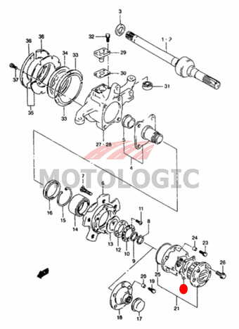 LOCKING HUB COVER GASKET SUZUKI VITARA SERIES