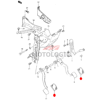 RUBBER PEDAL PAD SUZUKI S-CROSS SERIES