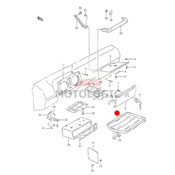 FRONT PACKAGE TRAY SUZUKI SAMURAI SERIES