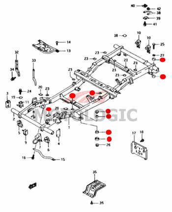 CHASSIS RUBBER KIT SUZUKI SAMURAI SERIES