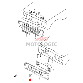 FRONT GRILLE EMBLEM SUZUKI SAMURAI SERIES
