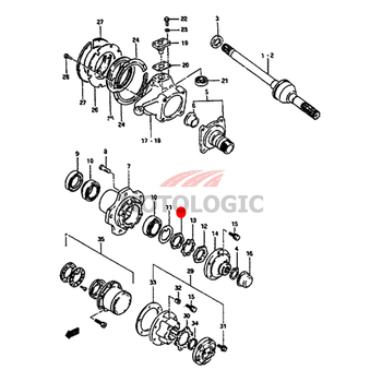 FRONT WHEEL BEARING NUT SUZUKI SAMURAI SERIES