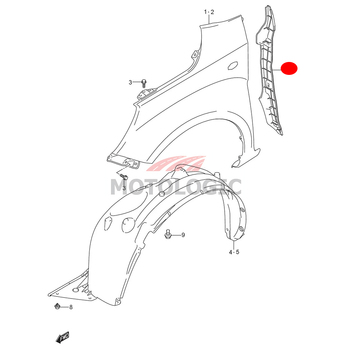 FRONT FENDER COVER RH SUZUKI IGNIS SERIES