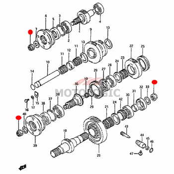 TRANSFER SHAFT NUT SUZUKI SAMURAI SERIES