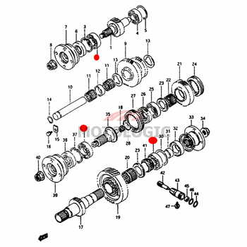 TRANSFER CASE SHAFT REAR BEARING SUZUKI SAMURAI SERIES