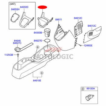 CONSOLE COVER UPPER HYUNDAI i10 SERIES