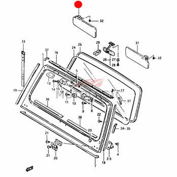 SUNVISOR RIGHT SUZUKI SAMURAI SERIES